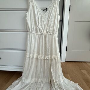 PAIGE White High Low Sundress V-Neck Sleeveless